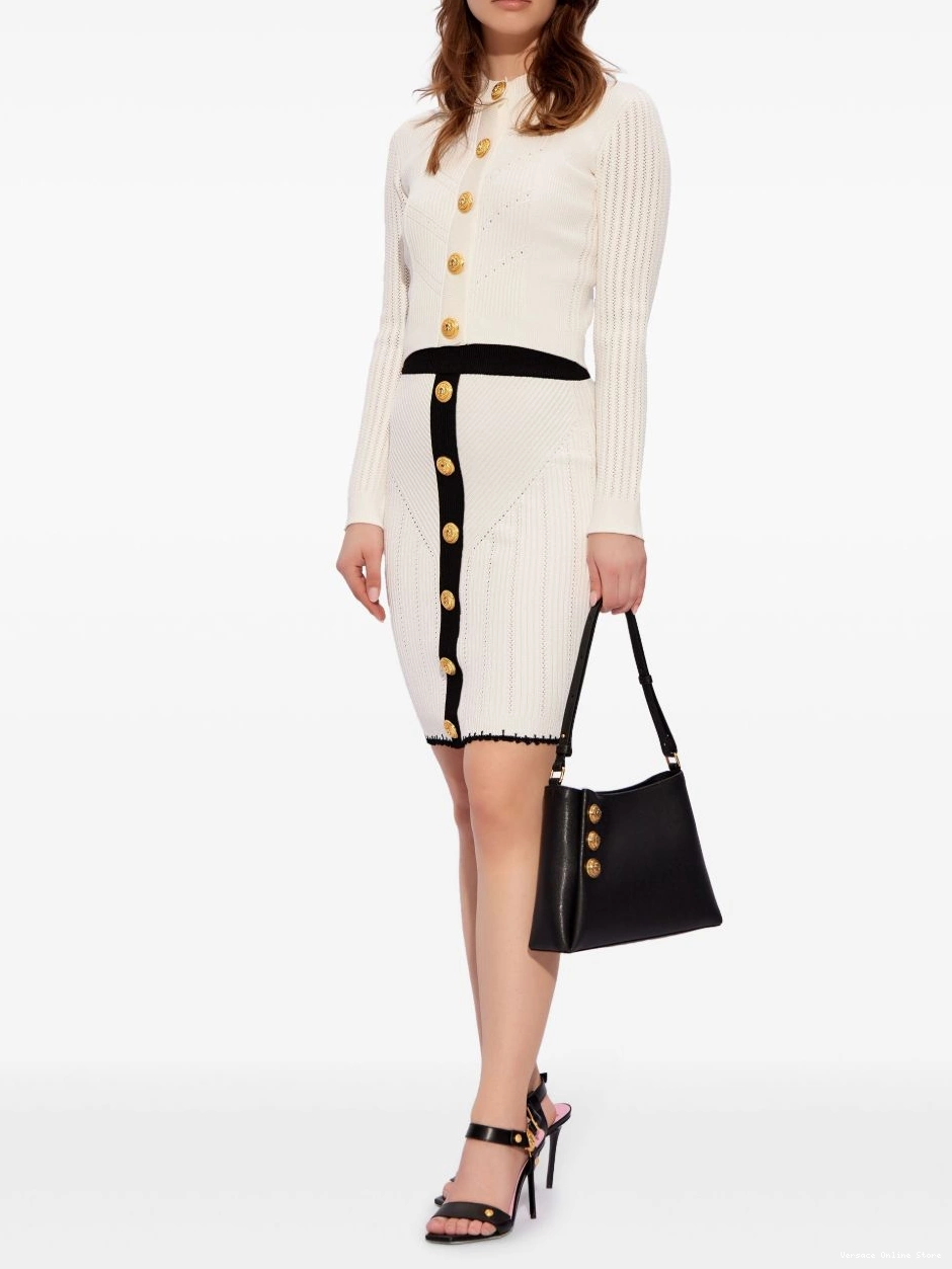 Affordable Women cardigan ribbed-knit Versace 0715